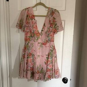 Petal & Pup Pink Floral Mini Dress